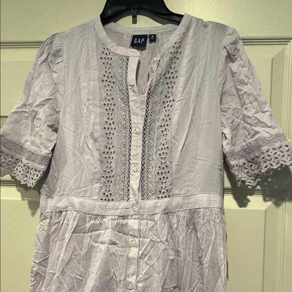 GAP Lavender Eyelet Midi Dress - Picture 4 of 5